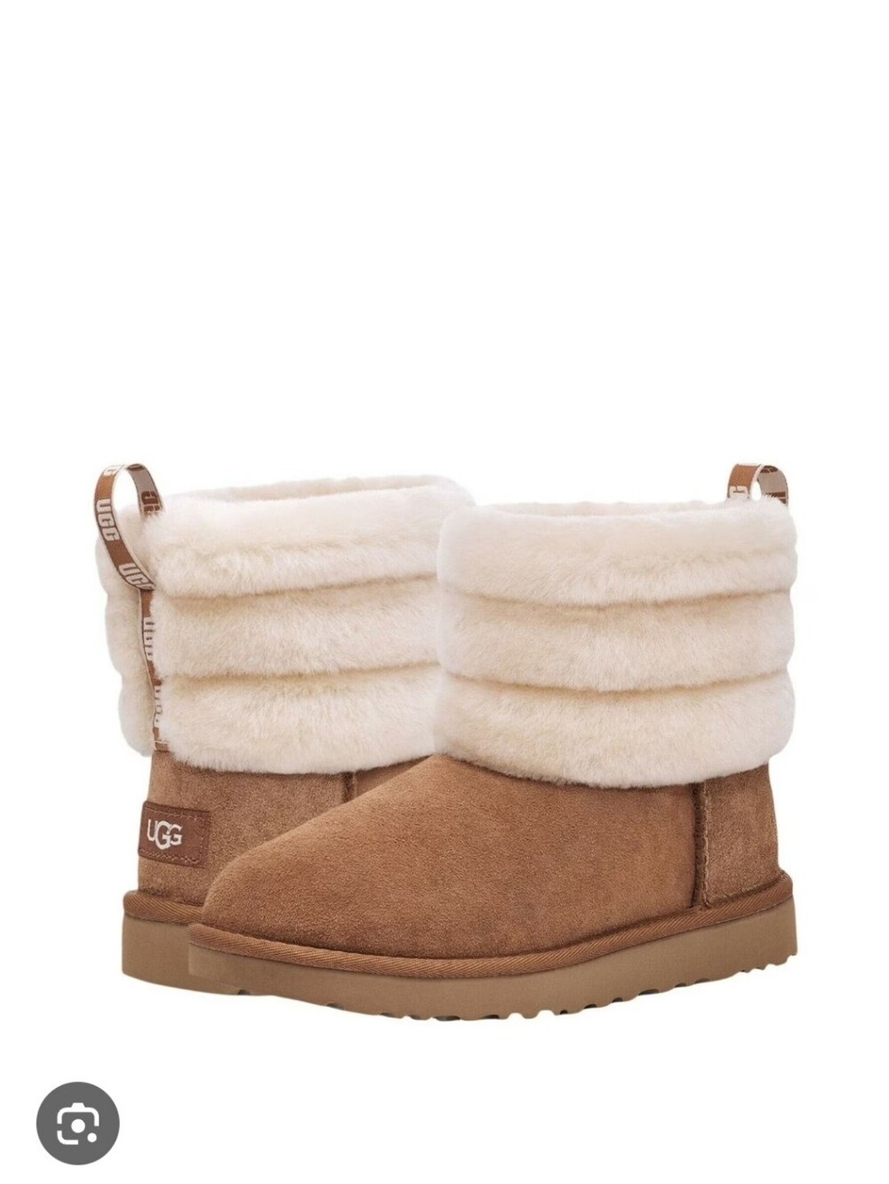 UGG Women's Quilted Mini Fluff Boot Size 8